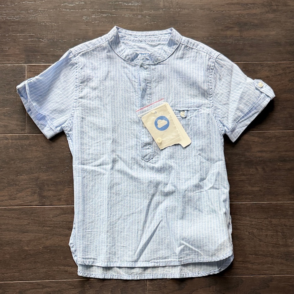 Mayoral Light Blue Kids Button Down Shirt